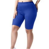 SC Plus Size Solid Color Fifth Pants GYZY-6663