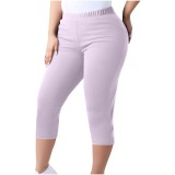 SC Plus Size Solid Color Seventh Pants GYZY-6662