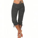 SC Bow Solid Color Casual Pants GCNF-5791