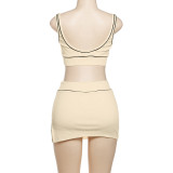 SC Sexy Sleeveless Tank Tops Sport Skirts Suit XEF-K24S64305