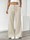 SC Solid Color Stripe Loose Wide Leg Pants GCNF-5798