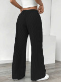 SC Solid Color Stripe Loose Wide Leg Pants GCNF-5798