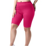 SC Plus Size Solid Color Fifth Pants GYZY-6663