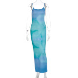 SC Fashion Gradient Printed Halter Maxi Dress GWSD-D1994591