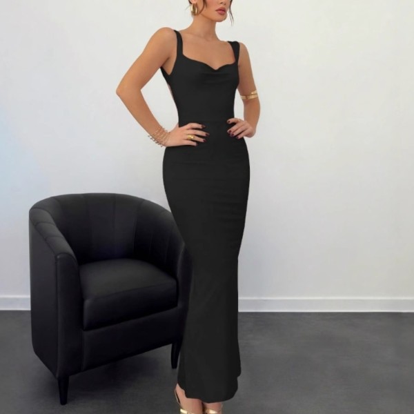 SC Sleeveless Backless Bow Maxi Dress GWSD-D1994382