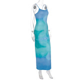SC Fashion Gradient Printed Halter Maxi Dress GWSD-D1994591
