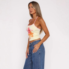 SC Sexy Print Tie Up Tank Tops GWSD-T1994569