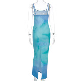 SC Fashion Gradient Printed Halter Maxi Dress GWSD-D1994591