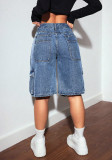 SC Casual Loose Denim Straight Short SH-391385