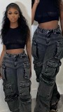SC Fashion Multi-pockets Straight Jeans LSD-2447