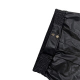 SC Casual Leather Solid Color Fifth Pants LSD-2400