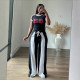 SC Color Block Patchwork Loose Straight Pants LSD-2490