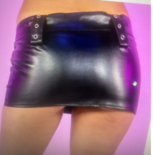 SC Retro Sexy Low Waist PU Leather Nightclub Skirt GPBY-SK716