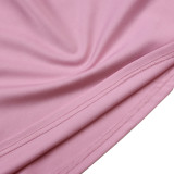 SC Plus Size V Neck Flare Sleeve Solid Color Midi Dress GMLF-3333