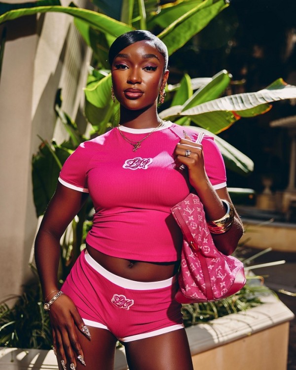 SC Letter Print Short Sleeve Two Piece Shorts Set GBGF-8806