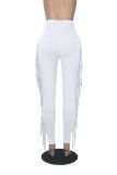 SC High Waist Print Tassel Solid Color Pants GFMA-034