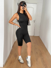 SC Sleeveless Solid Color Yoga Romper GZYU-D2316021