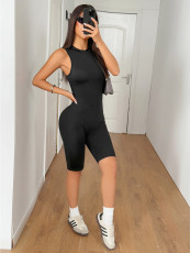 SC Sleeveless Solid Color Yoga Romper GZYU-D2316021