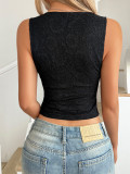 SC Lace Lace Sleeveless Vest T-Shirt GZYU-K2522177