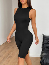 SC Sleeveless Solid Color Yoga Romper GZYU-D2316021