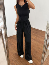 SC Sleeveless Solid Color Slim Jumpsuit GZYU-D2416011