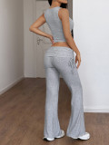 SC Solid Color Sport Tank Tops Two Piece Pants Set GZYU-D2419020