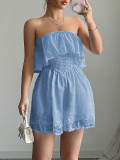 SC Solid Color Wrap Chest Slim Romper GZEY-D2326004