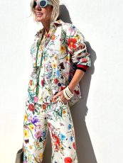 SC Long Sleeve Print Shirt Two Piece Pants Set GSNU-3023