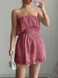 SC Solid Color Wrap Chest Slim Romper GZEY-D2326004