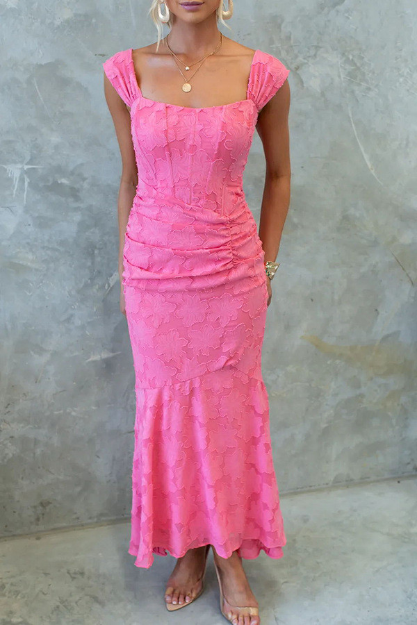 SC Sleeveless Solid Color Maxi Dress GSNU-8066
