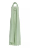 SC Pleated Wrap Chest Press Pleated Maxi Dress GSNU-8138