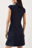 SC Sleeveless Solid Color Mini Dress GSNU-8083