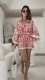 SC Loose Print Bat Sleeve Shirt Short 2 Piece Set GSNU-3041