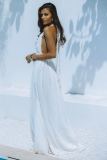 SC Solid Color Backless Tie Up Maxi Dress GSNU-8046