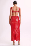 SC Sexy Sequin Backless Sling Maxi Dress GSNU-8068