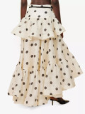 SC Fashion Wave Ruffle Cake Long Skirt (Without Belt) SHD-9777