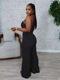 SC Solid Color Halterneck Darwstring Two Piece Pants Set GTYZ-7567