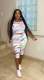 SC Colorful Print Tank Tops Seventh Pants Suit  SHD-9768