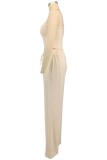SC Solid Color Wrap Chest Loose Two Piece Pants Set XHXF-8719