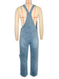 SC Casual Wide Leg Denim Back Pants Jumpsuit SH-391400
