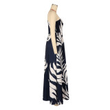 SC Single Shoulder Print Maxi Dress AIL-321