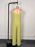 SC Solid Color Sling Loose Jumpsuit GWDS-250518