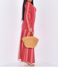 SC Knits Print Beach Long Sleeve Maxi Dress LS-0419