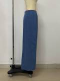 SC Fashion Side Split Denim Half-Length Skirt LSD-2480