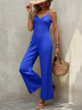 SC Solid Color Sling Loose Jumpsuit GWDS-250518