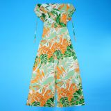SC Sleeveless Tie Up Wide Leg Print Jumpsuit YF-20151
