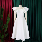 SC Plus Size Ruffled Big Swing Party Dress  GMLF-3329
