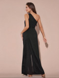 SC Single Shoulder Ruffles Irregular Maxi Dress GYSD-83388