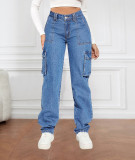 SC Multi-pocket Fashion Straight Jeans GMYT-2025320#