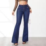 SC Vintage Patchwork Denim Flared Jeans GMYT-13366